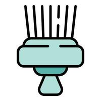 Hair brush icon vector flat