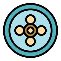 Fiber connection icon vector flat