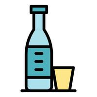 Jacarta bebida botella icono vector plano
