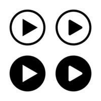 Play icon vector. Video button symbol isolated on white background vector