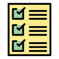 To do list paper icon vector flat