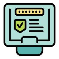 Web password icon vector flat