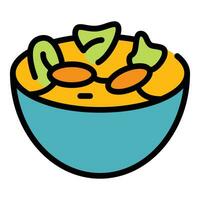 ensalada comida icono vector plano