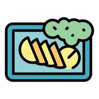 Dish food table icon vector flat