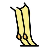 Swelling stockings icon vector flat