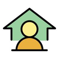 Stay house icon vector flat