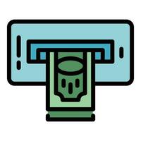 Atm money cash icon vector flat