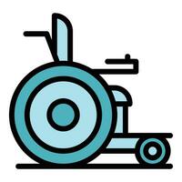 Electric wheelchair mobility icon vector flat
