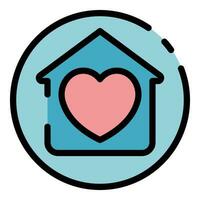 Love house icon vector flat