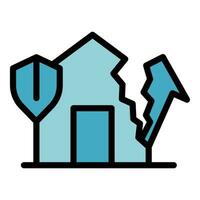House safety icon vector flat