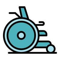 Electronic wheelchair icon vector flat