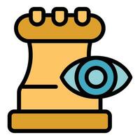 Tower staff icon vector flat