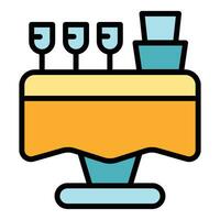 Ceremony table icon vector flat