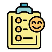 Clipboard survey icon vector flat