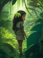 Girl In jungle walk photo