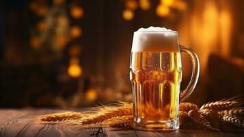 Beer and grain background photo