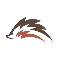 Hedgehog logo icon design vector