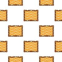 Pattern homemade cookie different taste in pastry biscuit vector