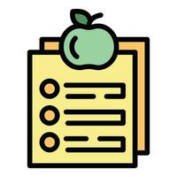 Private lesson paper icon vector flat