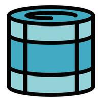 Cylinder air filter icon vector flat