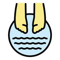 Spa stress reduction icon vector flat