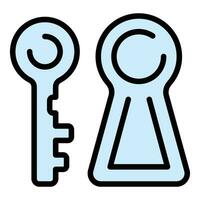 Key control mind icon vector flat