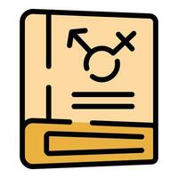 Sex education book icon vector flat