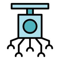 Hands tool robot icon vector flat