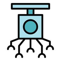 Hands tool robot icon vector flat