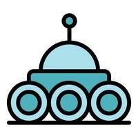 Robot cart icon vector flat