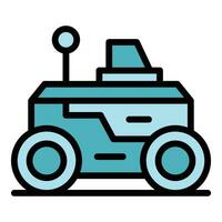 coche robot icono vector plano