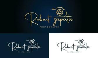 Robert Eapata Handwriting Photography logo template vector signature logo concept