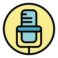 Microphone lecture icon vector flat