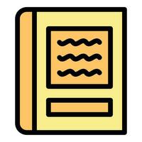 Textbook oratory icon vector flat