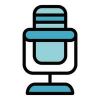 Oratory microphone icon vector flat