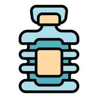 Water bottle icon vector flat