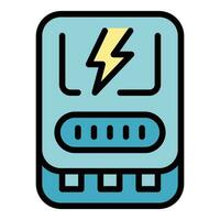 High energy powerbank icon vector flat