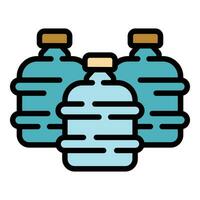 Water delivery bottle icon vector flat