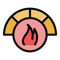 Fire metabolism icon vector flat