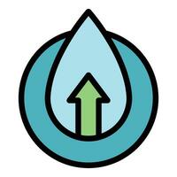 Water energy icon vector flat