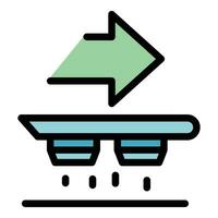 Move integrity icon vector flat