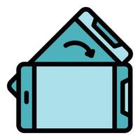 Mobile device move icon vector flat