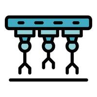 Robot hand line icon vector flat