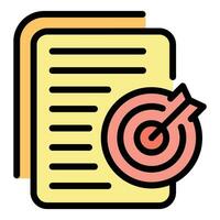 Task paper target icon vector flat