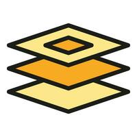 Digital layer icon vector flat