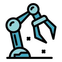 Robot hand icon vector flat