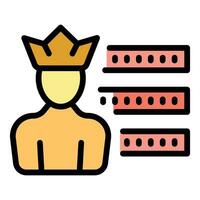 King skill level icon vector flat