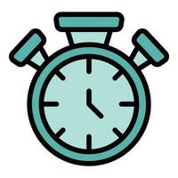 Stopwatch skill level icon vector flat