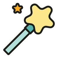 Magic wand tool icon vector flat