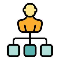 Task group icon vector flat